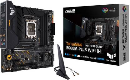 ASUS TUF GAMING B660M-PLUS WIFI D4 LGA 1700Socket Micro-ATX Intel B660 Chipset DDR4 Motherboard for Desktop