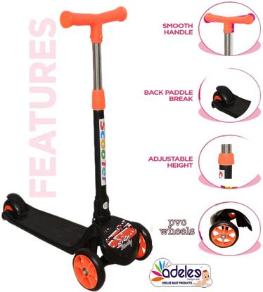 ODELEE Razor Smart Kick Scooter with Fold-able & Height Adjustable Handle( Age 2-14 Y)