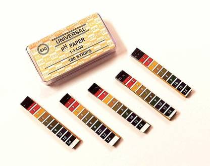 ERHIndia (Pack of 100 Strips) PH Paper Strips for Soil, Soap Testing Full Range 1-14 Ph Test Strip