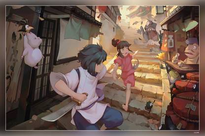 Spirited Away Chihiro Spirited Away Haku Spirited Away Hd Matte Finish Poster Paper Print