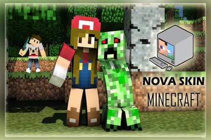 Minecraft Nova Skin Background Minecraft Video Game Matte Finish Poster Paper Print