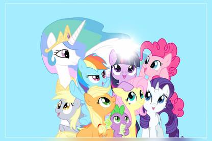 My Little Pony Cartoon Ponies Matte Finish Poster Paper Print