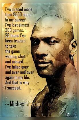 Michael Jordan Quote Matte Finish Poster Paper Print