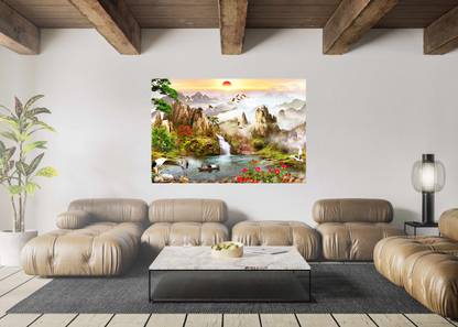 Natural Scenery Wall Poster Self Adhesive 3D Poster