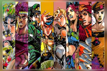 Jojo'S Bizarre Adventure Jojo Joestar Johnny Joestar Matte Finish Poster Paper Print
