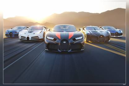 Bugatti Car Hd Car Matte Finish Poster Paper Print