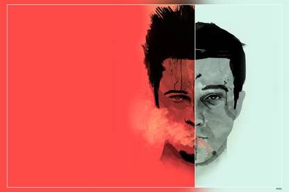 Fight Club Brad Pitt Edward Norton Movie Matte Finish Poster Paper Print