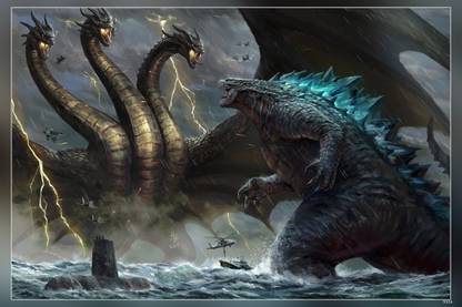 Movie Godzilla King Of The Monsters Godzilla King Ghidorah Movie Matte Finish Poster Paper Print