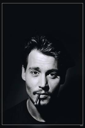 Johnny Depp Monochrome Actors Cigarettes Matte Finish Poster Paper Print