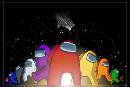 Among Us Games Video Game Matte Finish Poster Paper Print