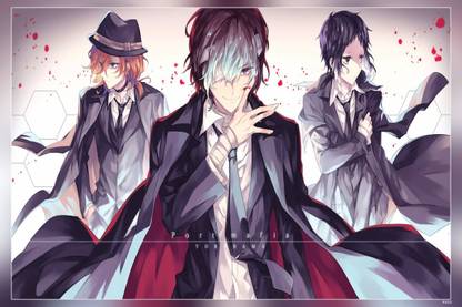 Bungou Stray Dogs Dazai Osamu Nakahara Ch Ya Anime Boys - Matte Finish ...