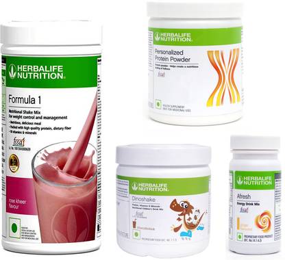 Herbalife Nutrition FORMULA 1 ROSE KHEER AFRESH GINGER & PROTIEN 200 G & DINOSHAKECHOCOLATE 200 G Protein Shake