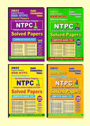 English Medium RRB NTPC Solved Papers 2022 4 Books Set