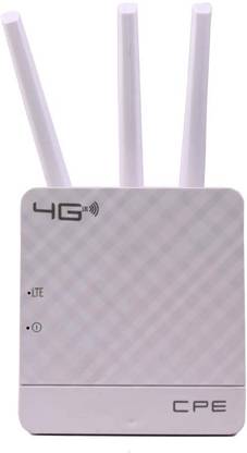 ONLINE CLIQ CPE 990 3X Antenna 300Mbps Wireless 4G LTE, Plug and Play 4G Router 2.4 GHz, 5 GHz 300 Mbps Wifi Speed Dual Band External Antenna MiFi (Sim Based)