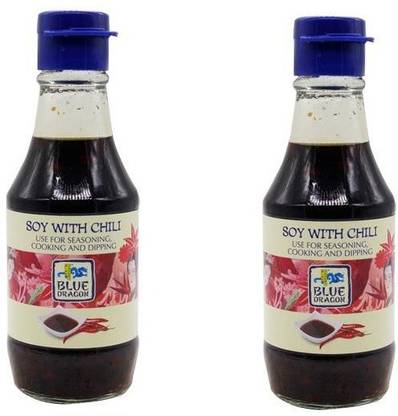 Blue Dragon Soy Sauce With Chilli 190ml (Pack of 2) Imported Sauce