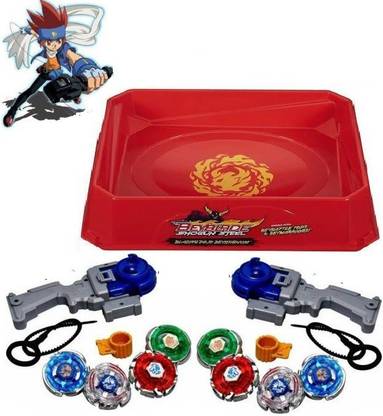 Bestie Toys Big Bey Stadium Arena With 7in2 Beybalde With Handle Launcher-Combo-Pack of 3