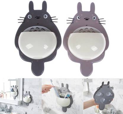 Aanshi Totoro Suction Multipurpose Holder toothbrush holder Plastic Toothbrush Holder