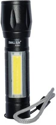 Small Sun R911(LED RECHARGEABLE METAL TORCH) 3 Modes, USB Charging Mini Torch