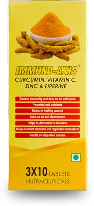 ALLAN BIOTECH MMUNO-AXIS TAB Curcumin,Vitamin C,Zinc & Piperine