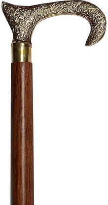 Capital Mart Royal Style Wooden Walking Stick, Walking Canes with Brass Head Handle Walking Stick