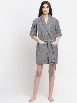CREEVA Grey Small Bath Robe