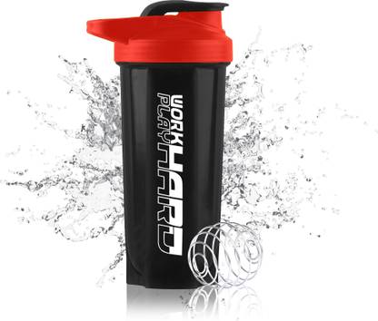 Dassio Work Hard Protein Gym Shaker Bottle with Stainless Steel Spring Ball 700 ml Shaker