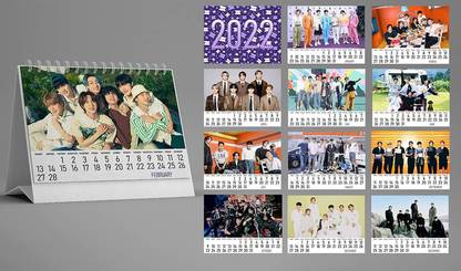 coronacard BTS Desk calender 2022 full new photos collection 6Inchx8Inch 2022 Table Calendar