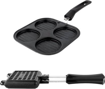 ORANGE NON-STICK PANCAKE TAWA 275 MM & WAFFLE MAKER, 2.6 MM PLATINA SERIES Non-Stick Coated Cookware Set