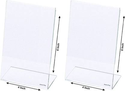 CPI 1 Compartments Acrylic Transparent QR Code Stand Bar Code Standee Holder
