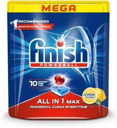 Finish Powerball All in 1 Max Dishwasher Tablets 70's Lemon Dishwashing Detergent
