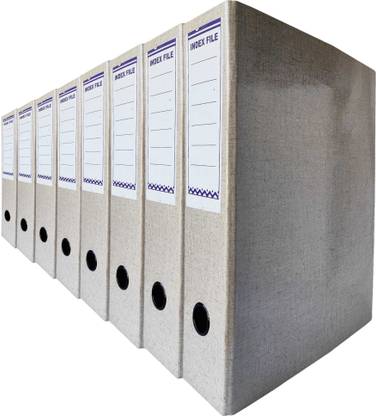 Expo Cardboard Office Lever Arch Box File Laminated Classic Binder Box File (WHITE) Pack of 8