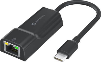 Portronics Mport 45C Type-C Ethernet Wired Ethernet Lan Adapter compatible with Windows, Linux, Mac