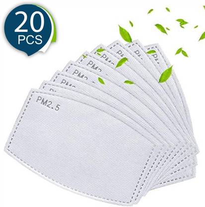 RozMask PM 2.5 Activated Carbon Filters for N99 Reusable Pollution Mask PM2.5-20-in-1 (Mask Not Included) Non-Washable Cloth Mask With Melt Blown Fabric Layer