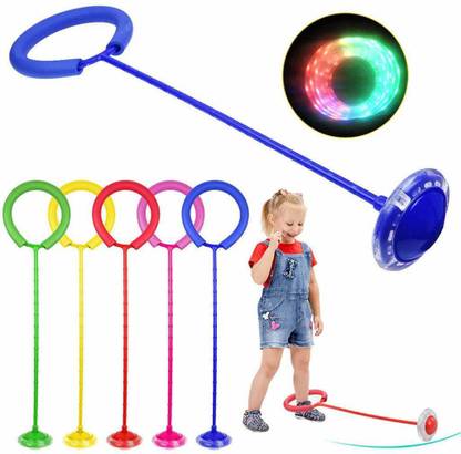Muren Led Light Flashing Ankle Skipping Rope/ Jumping Ring for Kids(Multicolor)