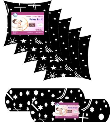 prime facie Polyester Fibre Abstract Bolster Pack of 7