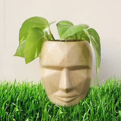 BATFORCE human face shape planter indoor outdoor flower pot plant (ceramic) Plant Container Set