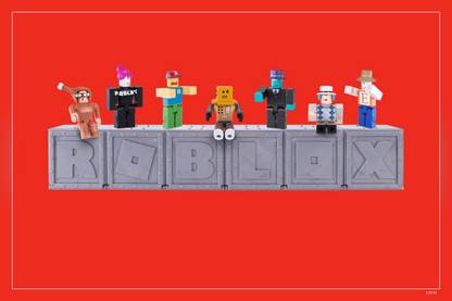 Roblox Characters In Red Background Games Video Game Matte Finish Poster Paper Print