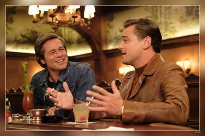 Once Upon A Time In Hollywood Brad Pitt Cliff Booth Leonardo Dicaprio Hd Matte Finish Poster Paper Print