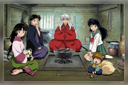 Inuyasha Kagome Groupe Anime Inuyasha Art Matte Finish Poster Paper Print