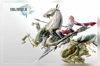 Final Fantasy Xiii Claire Farron Sword Horse Video Game Matte Finish Poster Paper Print