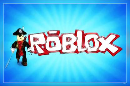 Roblox Character In Sky Blue Background Games Video Game Matte Finish Poster Paper Print