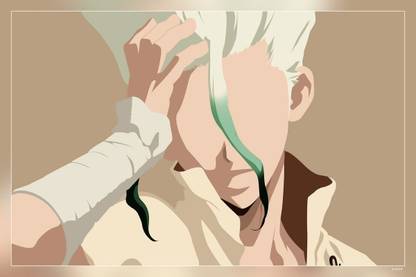 Anime Boys Dr Stone Senkuu Ishigami Minimalism Matte Finish Poster Paper Print