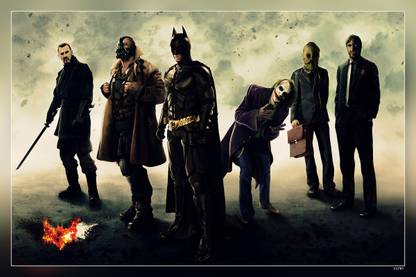 Batman Bane Joker Heath Ledger Movie Matte Finish Poster Paper Print