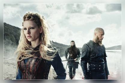 Vikings Tv Series Lagertha Lothbrok Ragnar Lodbrok Matte Finish Poster Paper Print