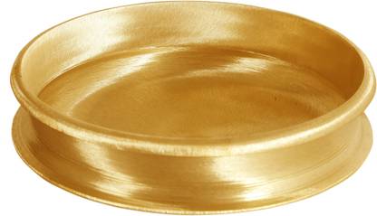EW&F EWNF Kerala Handcrafted Bronze Uruli for Cooking (5000 Ml_14 Inch_Large - Gold) Handi 5 L