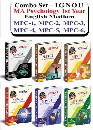 Neeraj Publication IGNOU MA Psychology 1st Year Set Of 6 Combo Books (MPC-1,MPC-2,MPC-3,MPC-4,MPC-5,MPC-6
) In ENGLISH Medium [Flexi Bound]