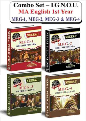 Neeraj Publication IGNOU MA ENGLISH 1st Year Set Of 4Combo Books (MEG-1,MEG-2,MEG-3,MEG-4,) In ENGLISH Medium [Flexi Bound]