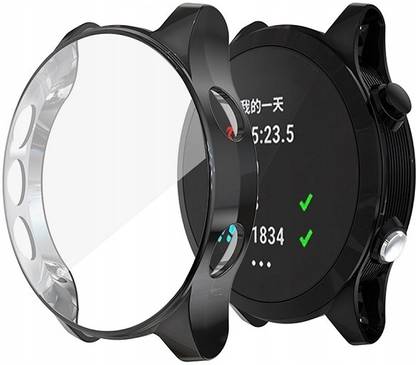 CallSmith Front and Back Screen Guard for Garmin Forerunner 945 (2 in 1), Silocon TPU Case with Silicon Screen Protector