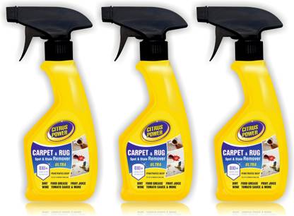 CITRUS POWER Carpet/Rug Dirt, Food Grease, Fruit Juice, Wine, Tomato Sauce & More Pack of 3 Stain Remover