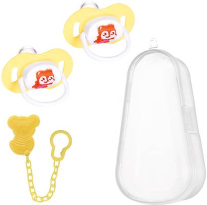 GUCHIGU Soft Nipple Pacifier for Baby Orthodontic Silicone Round & Flat Nipples Soother Soother